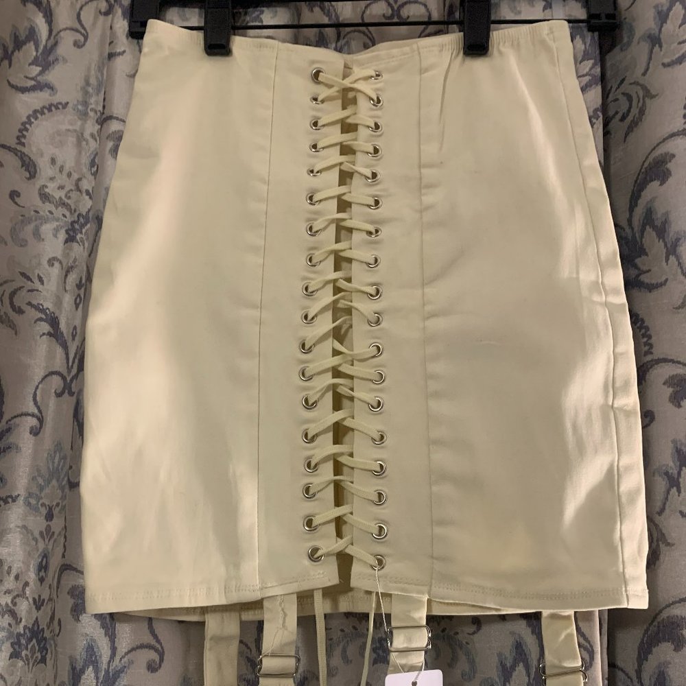 Lace Up Mini Skirt